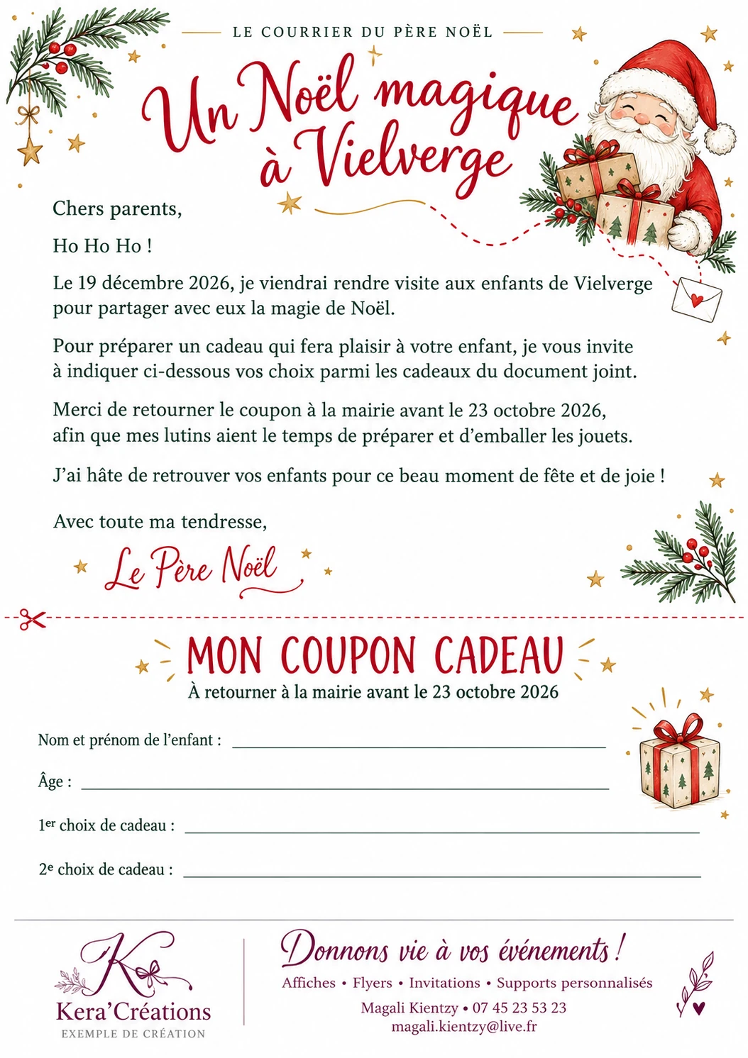 Un Noël magique à Vielverge — Flyer événementiel