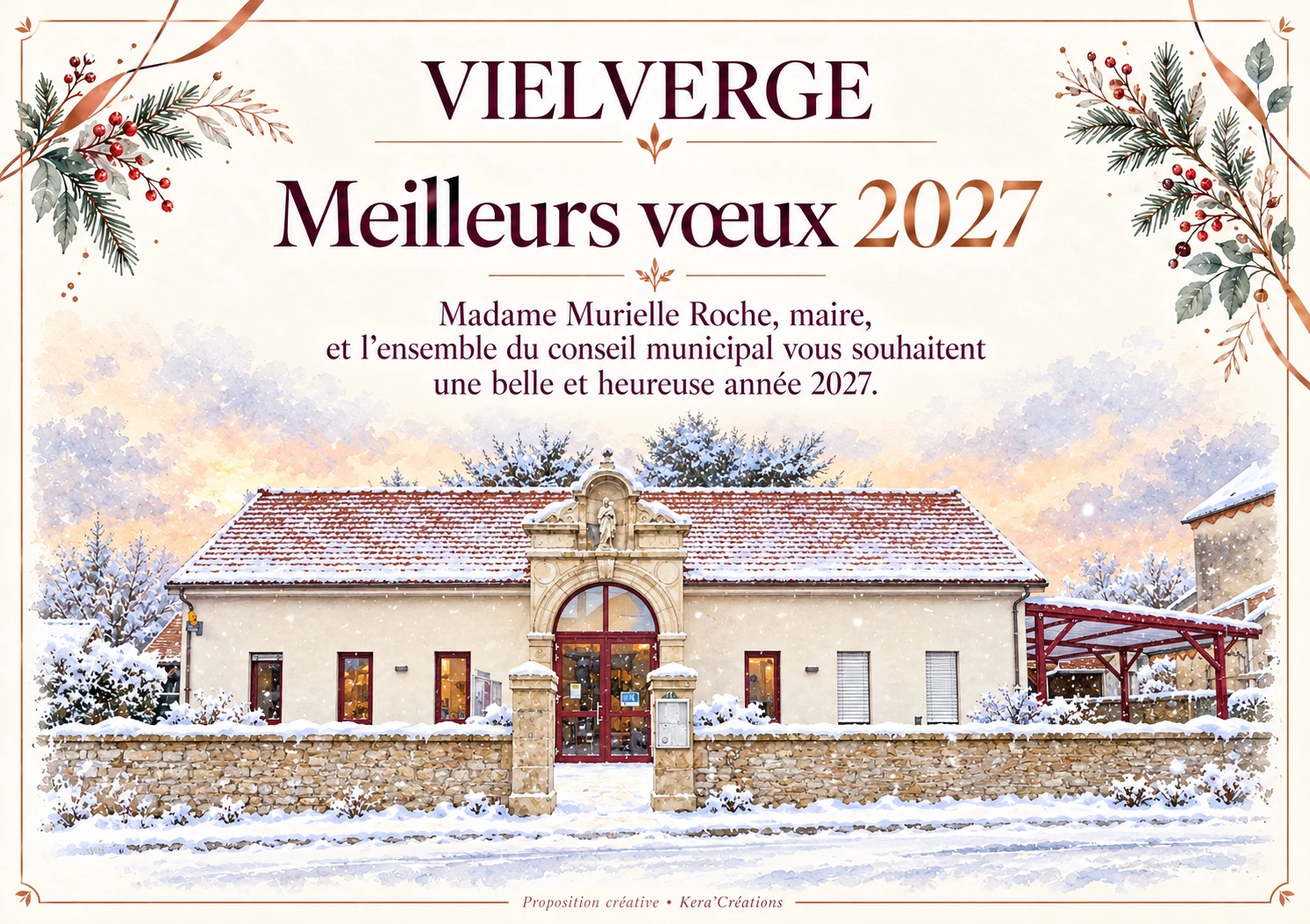 Proposition de carte de vœux pour Vielverge